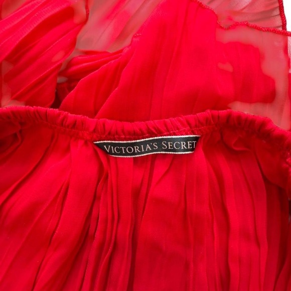 Victoria's Secret Red Silk & Lace Babydoll Dress - Picture 6 of 6